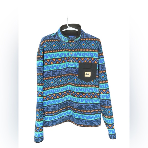Quiksilver Other - QUIKSILVER Mens Heritage Boxy Half Snap fleece sweater size S